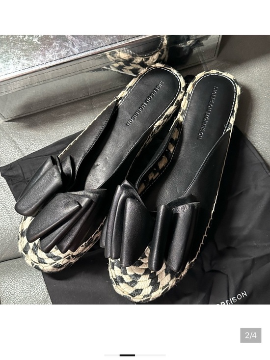 Sigerson Morrison Shoes - Sigerson Morrison Black Braided Espadrille Slide Mules